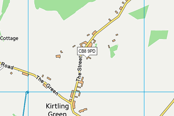 Kirtling Cricket Club map (CB8 9PD) - OS VectorMap District (Ordnance Survey)