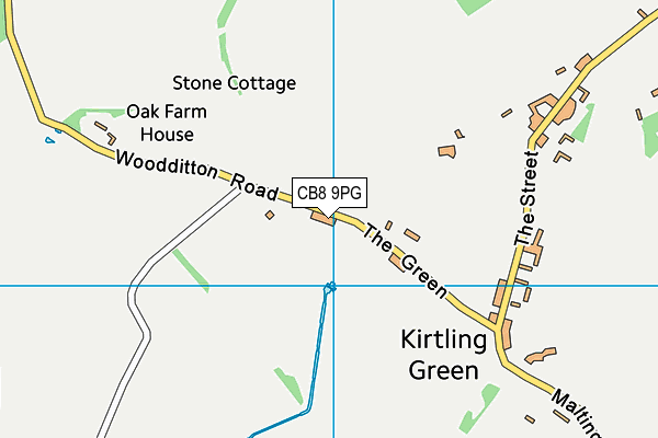 CB8 9PG map - OS VectorMap District (Ordnance Survey)