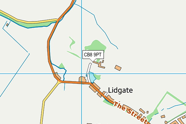 CB8 9PT map - OS VectorMap District (Ordnance Survey)
