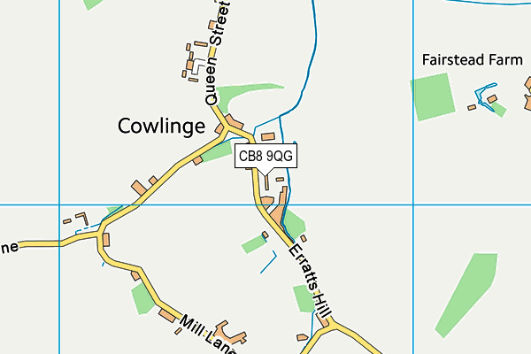 CB8 9QG map - OS VectorMap District (Ordnance Survey)