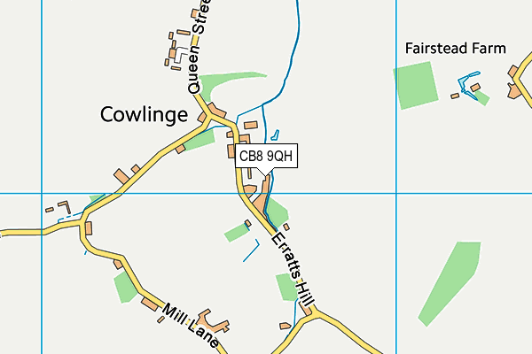 CB8 9QH map - OS VectorMap District (Ordnance Survey)