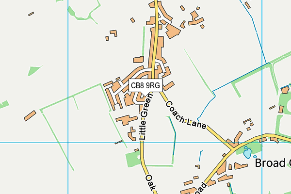 CB8 9RG map - OS VectorMap District (Ordnance Survey)