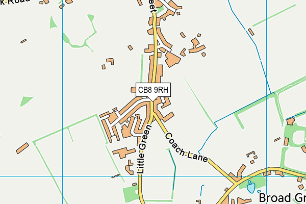 CB8 9RH map - OS VectorMap District (Ordnance Survey)