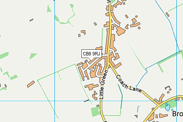 CB8 9RJ map - OS VectorMap District (Ordnance Survey)