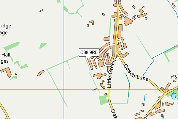 CB8 9RL map - OS VectorMap District (Ordnance Survey)