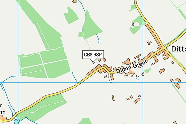 CB8 9SP map - OS VectorMap District (Ordnance Survey)