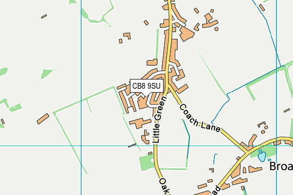 CB8 9SU map - OS VectorMap District (Ordnance Survey)