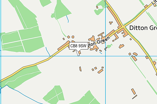 CB8 9SW map - OS VectorMap District (Ordnance Survey)