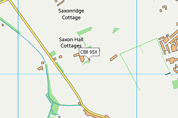 CB8 9SX map - OS VectorMap District (Ordnance Survey)