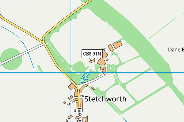 CB8 9TN map - OS VectorMap District (Ordnance Survey)
