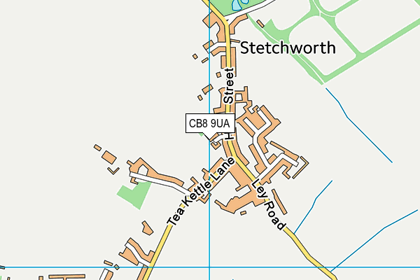 CB8 9UA map - OS VectorMap District (Ordnance Survey)