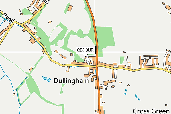 CB8 9UR map - OS VectorMap District (Ordnance Survey)