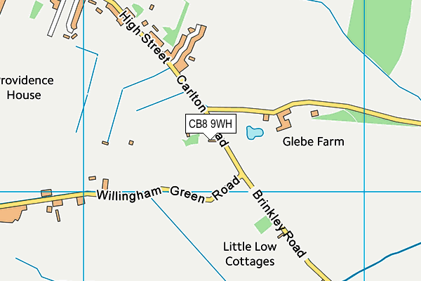 CB8 9WH map - OS VectorMap District (Ordnance Survey)