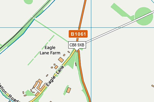 CB8 9XB map - OS VectorMap District (Ordnance Survey)