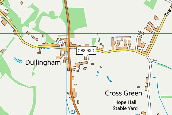 Dullingham Sports Field map (CB8 9XD) - OS VectorMap District (Ordnance Survey)