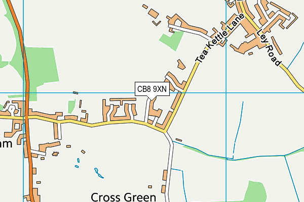 CB8 9XN map - OS VectorMap District (Ordnance Survey)