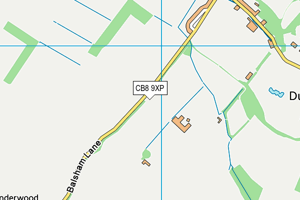 CB8 9XP map - OS VectorMap District (Ordnance Survey)