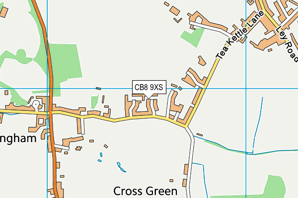 CB8 9XS map - OS VectorMap District (Ordnance Survey)