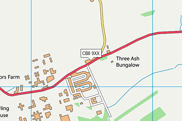 CB8 9XX map - OS VectorMap District (Ordnance Survey)