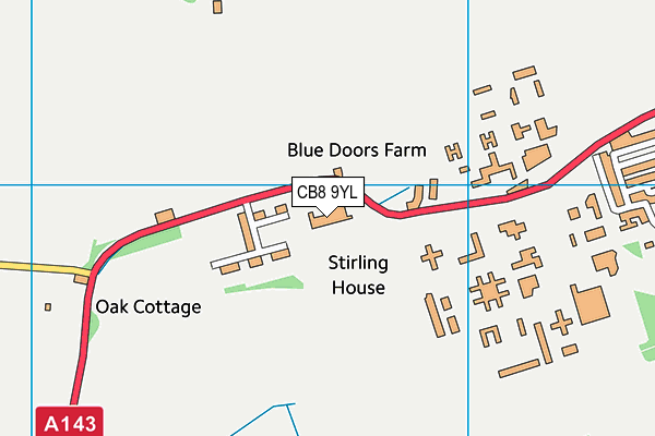 CB8 9YL map - OS VectorMap District (Ordnance Survey)