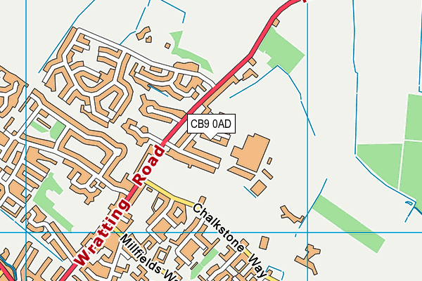 CB9 0AD map - OS VectorMap District (Ordnance Survey)