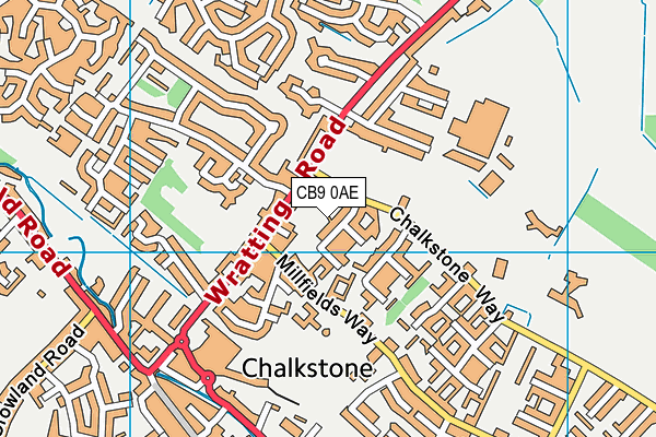 CB9 0AE map - OS VectorMap District (Ordnance Survey)