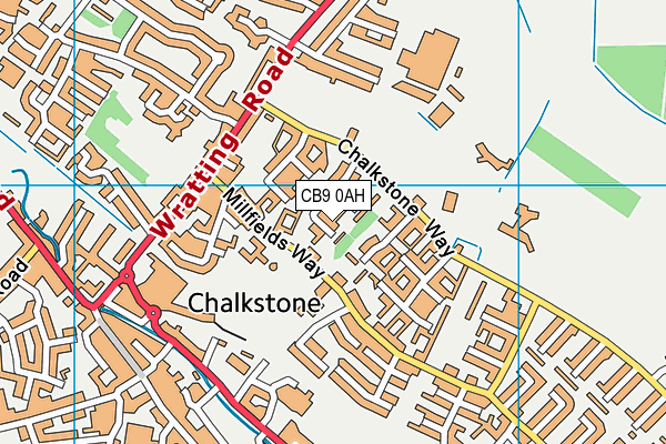 CB9 0AH map - OS VectorMap District (Ordnance Survey)