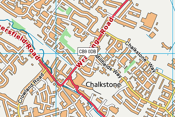 CB9 0DB map - OS VectorMap District (Ordnance Survey)