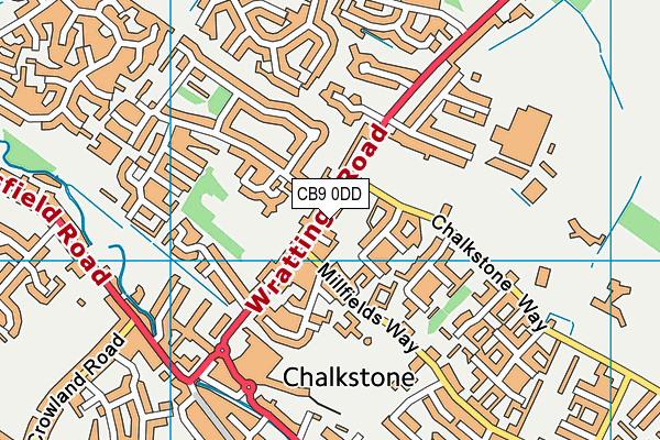 CB9 0DD map - OS VectorMap District (Ordnance Survey)