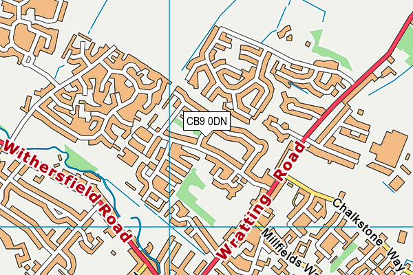 CB9 0DN map - OS VectorMap District (Ordnance Survey)