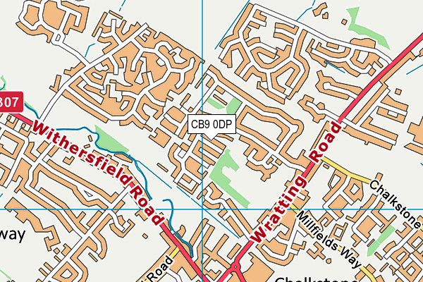 CB9 0DP map - OS VectorMap District (Ordnance Survey)