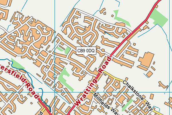 CB9 0DQ map - OS VectorMap District (Ordnance Survey)