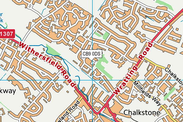 CB9 0DS map - OS VectorMap District (Ordnance Survey)