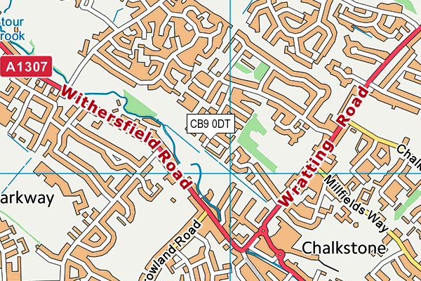 CB9 0DT map - OS VectorMap District (Ordnance Survey)