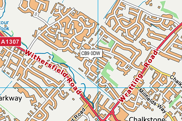 CB9 0DW map - OS VectorMap District (Ordnance Survey)