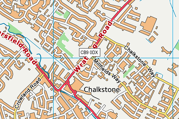 CB9 0DX map - OS VectorMap District (Ordnance Survey)