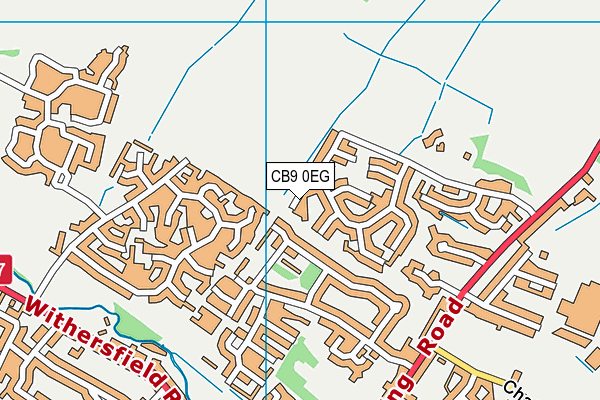 CB9 0EG map - OS VectorMap District (Ordnance Survey)