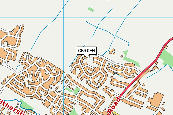 CB9 0EH map - OS VectorMap District (Ordnance Survey)
