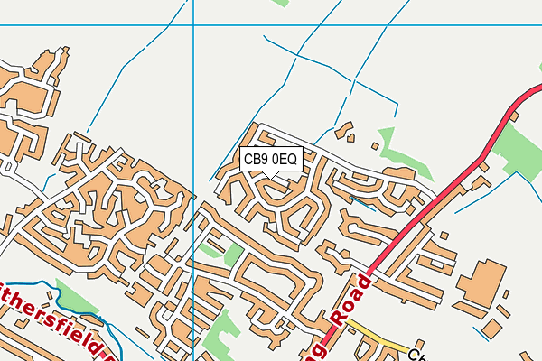 CB9 0EQ map - OS VectorMap District (Ordnance Survey)