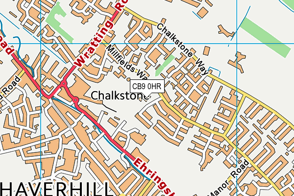 CB9 0HR map - OS VectorMap District (Ordnance Survey)