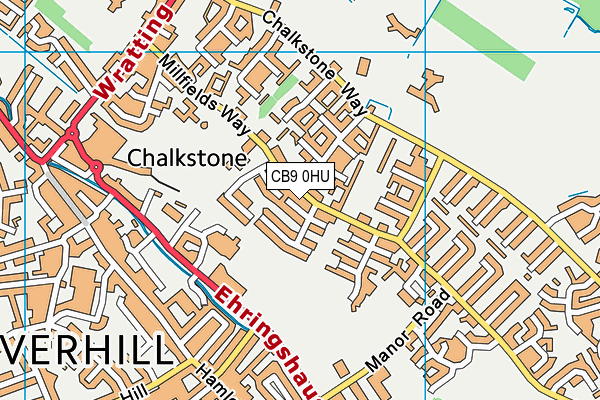 CB9 0HU map - OS VectorMap District (Ordnance Survey)