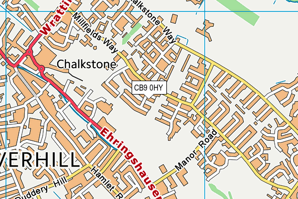 CB9 0HY map - OS VectorMap District (Ordnance Survey)