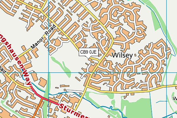 CB9 0JE map - OS VectorMap District (Ordnance Survey)