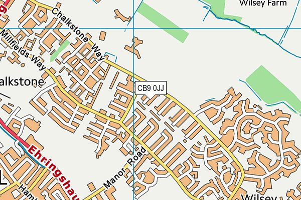 CB9 0JJ map - OS VectorMap District (Ordnance Survey)