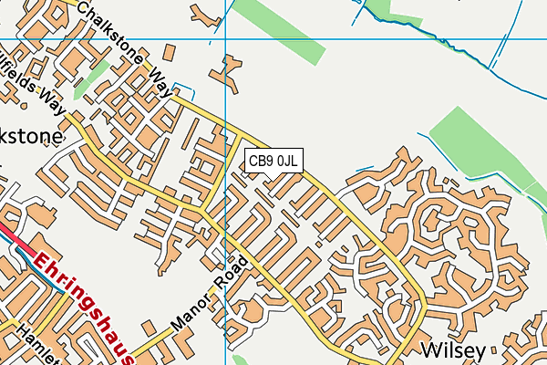 CB9 0JL map - OS VectorMap District (Ordnance Survey)