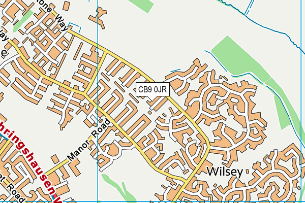 CB9 0JR map - OS VectorMap District (Ordnance Survey)