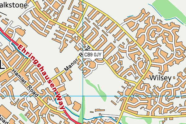 CB9 0JY map - OS VectorMap District (Ordnance Survey)