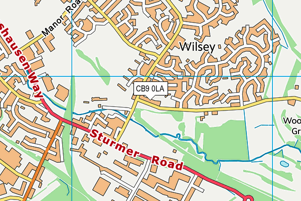 CB9 0LA map - OS VectorMap District (Ordnance Survey)