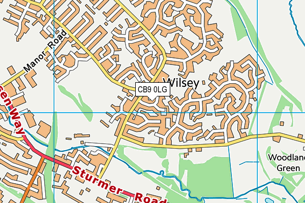 CB9 0LG map - OS VectorMap District (Ordnance Survey)