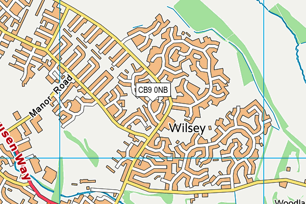 CB9 0NB map - OS VectorMap District (Ordnance Survey)